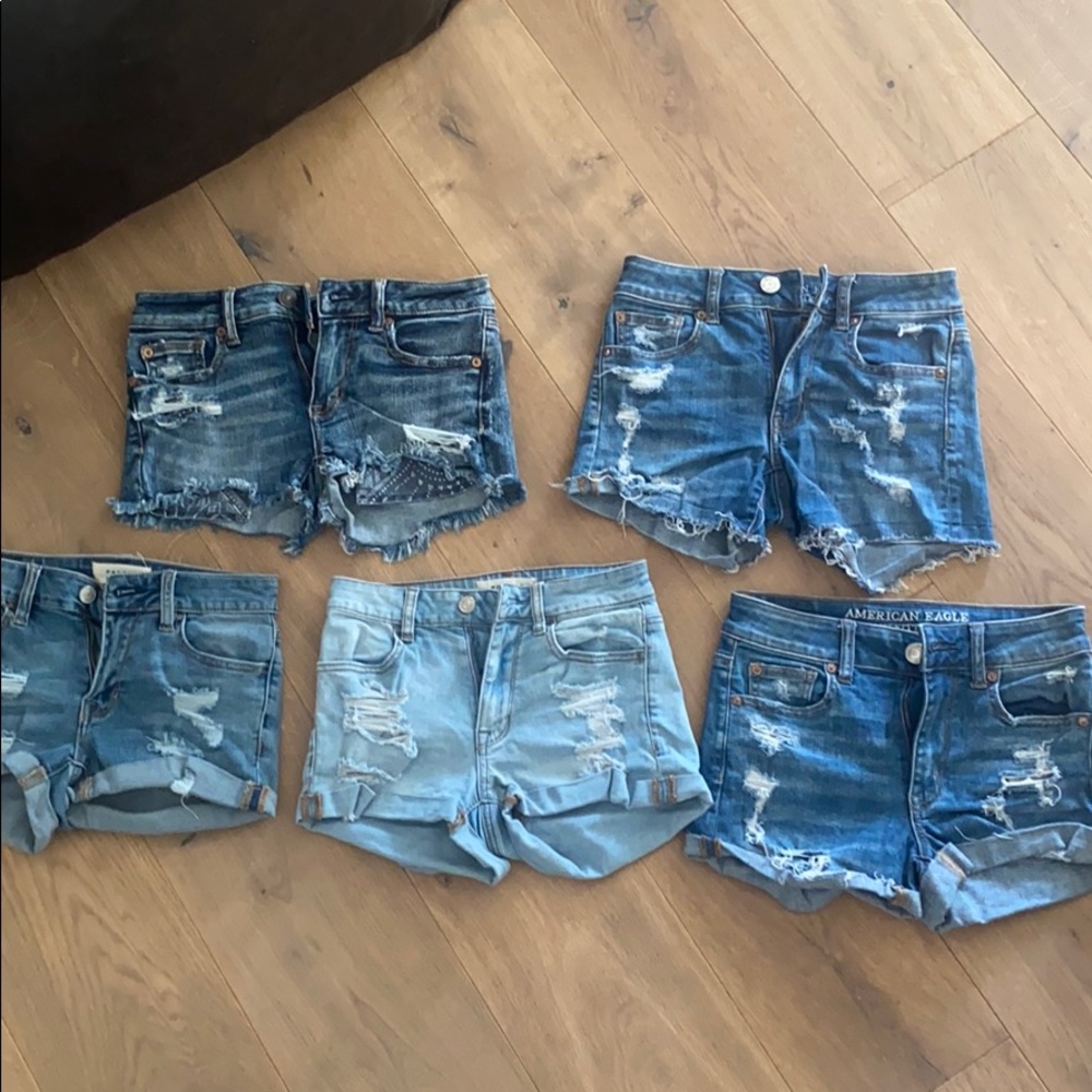 American eagle/pac sun set of jean shorts